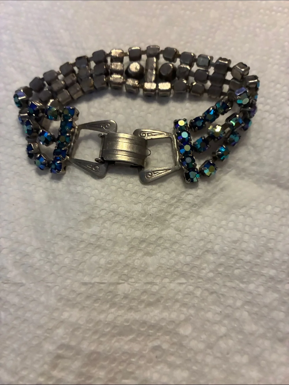 Blue Aurora Crystal Multi-Row Bracelet - Women Accessories
